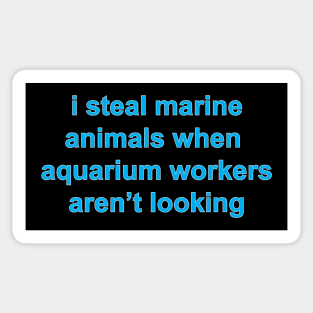 Fishy Shirt - I steal marine animals Sticker